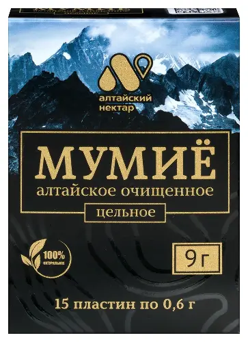 Алтайский Нектар Мумие очищенное, пластины, 0.6 г, 15 шт. фото