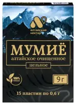 Алтайский Нектар Мумие очищенное, пластины, 0.6 г, 15 шт. фото 
