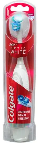 Colgate 360 Optic White Зубная щетка электрическая, щетка зубная, 1 шт, средней жесткости фото