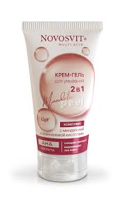 Novosvit Крем-гель для умывания 2в1 с миндальной и олеаноловой кислотами, крем-гель, 130 мл, 1 шт, для лица фото