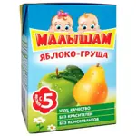 Малышам нектар неосветленный, 200 мл, 1 шт, яблоко + груша фото 