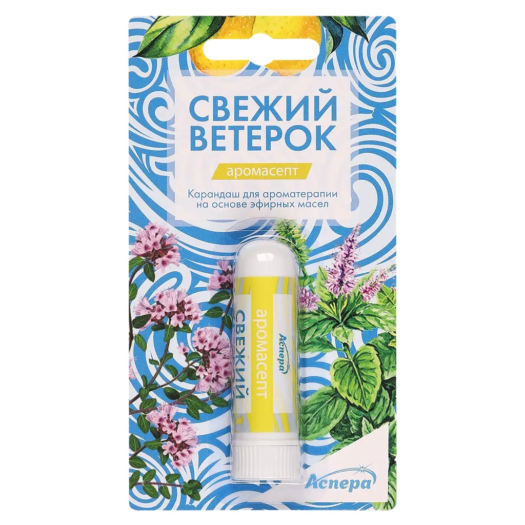 Свежий ветерок Аромасепт Карандаш для ингаляций, карандаш для ингаляций, 1.3 г, 1 шт. фото
