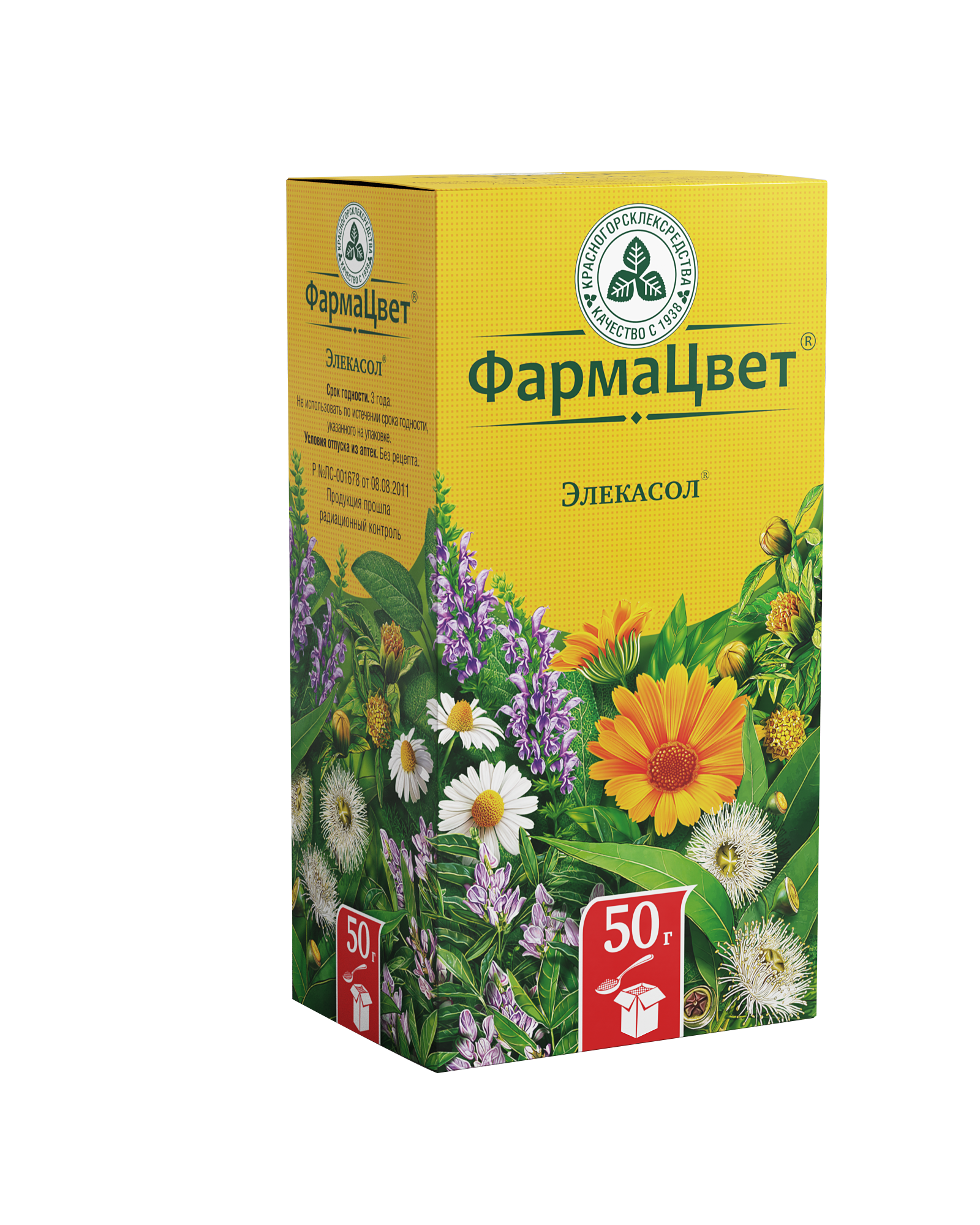 Элекасол, сырье растительное измельченное, 50 г, 1 шт. фото