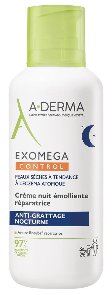 A-Derma Exomega Control Крем-эмолент восстанавливающий смягчающий ночной, крем-эмолент, 400 мл, 1 шт. фото
