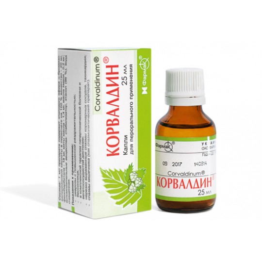 Корвалдин, капли для приема внутрь, 25 мл, 1 шт. фото