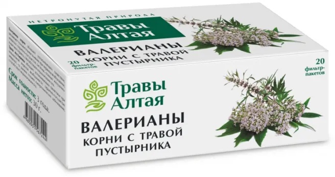 Валерианы корни с пустырником серии Алтай, фиточай, 1.5 г, 20 шт. фото