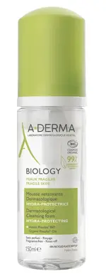 A-Derma biology пенка для хрупкой кожи очищающая, пенка для лица, 150 мл, 1 шт. фото