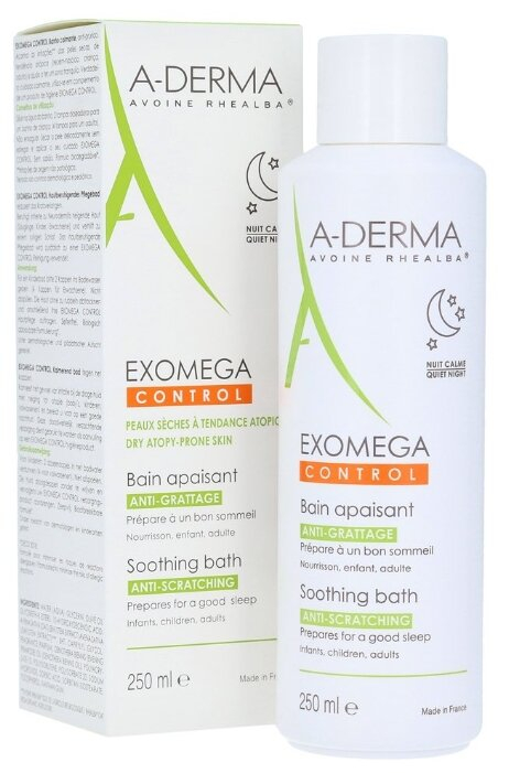 A-Derma Exomega Control Средство смягчающее для принятия ванны, 250 мл, 1 шт, для сухой кожи фото