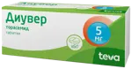 Диувер, 5 мг, таблетки, 60 шт. фото