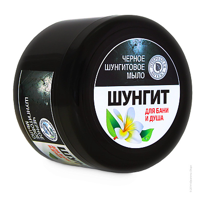 Природная аптека Черное шунгитовое мыло Шунгит, мыло, 500 мл, 1 шт, для бани и душа фото