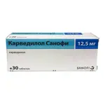Карведилол Санофи, 12.5 мг, таблетки, 30 шт. фото