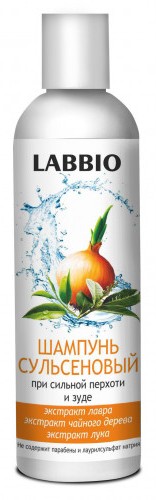 Labbio Шампунь сульсеновый против перхоти, шампунь, 250 мл, 1 шт, при сильной перхоти и зуде фото