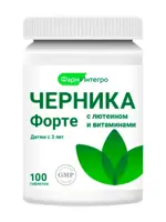 Черника форте с лютеином и витаминами, таблетки, 100 шт. фото 