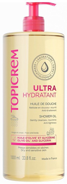 Topicrem, масло для душа, 1000 мл, 1 шт, ультра-увлажняющее фото