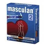 Masculan Classic 2, презервативы, 3 шт, с пупырышками фото