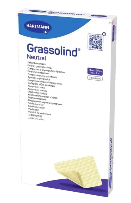 Grassolind Neutral Повязка мазевая, 10 см х 20 см, повязка, 30 шт. фото