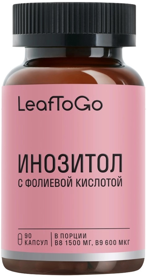 LeafToGo Инозитол с фолиевой кислотой, капсулы, 90 шт. фото