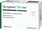Эутирокс, 25 мкг, таблетки, 100 шт. фото