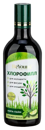 Beyoung хлорофилл жидкий мята-лайм, жидкость для приема внутрь, 500 мл, 1 шт. фото