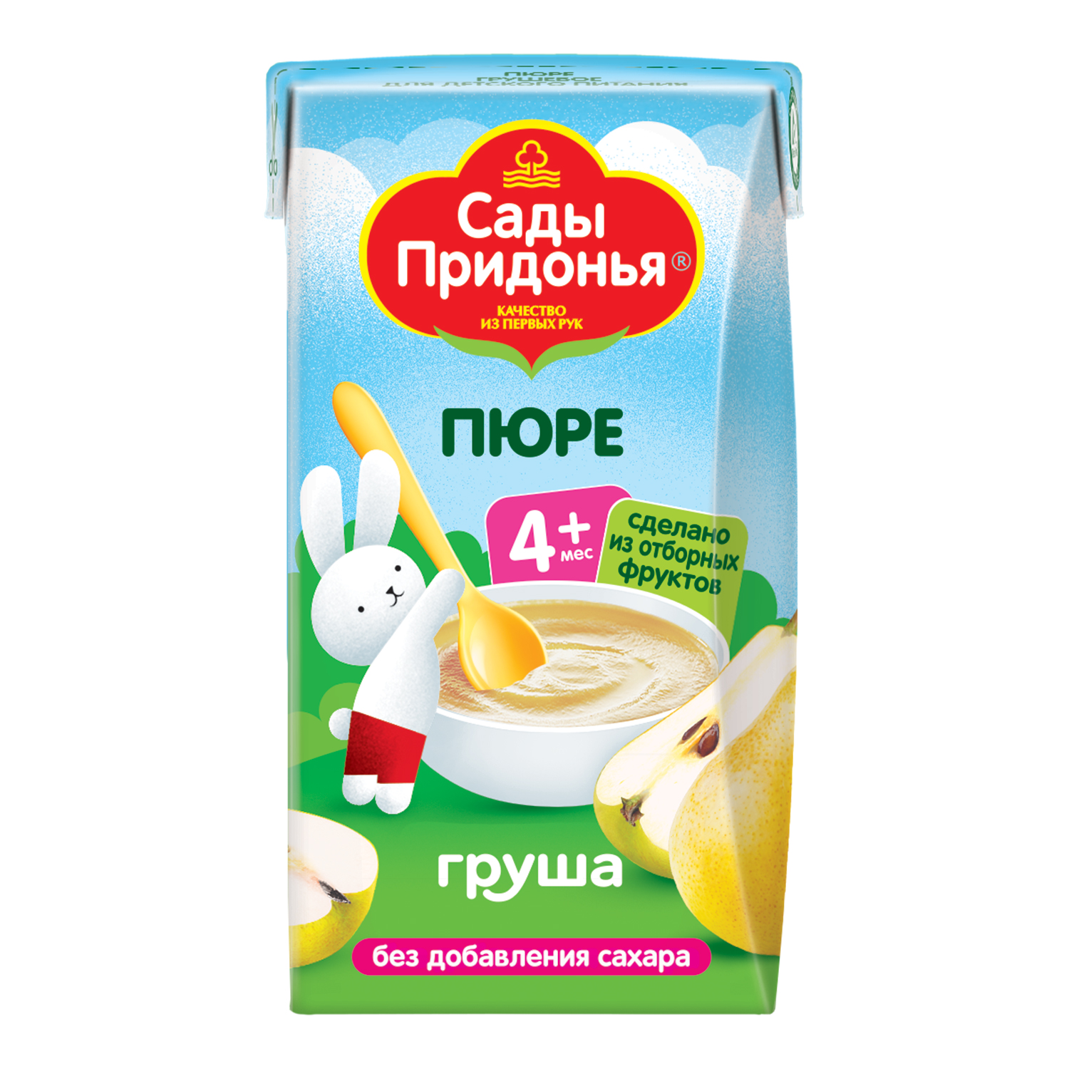 Сады Придонья пюре, пюре, 125 г, 1 шт, груша фото