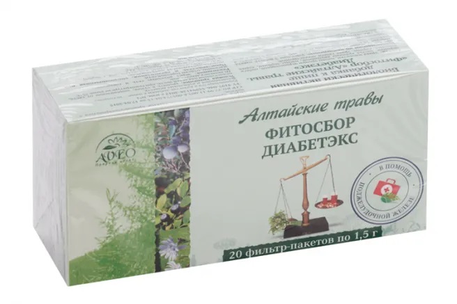 Диабетэкс фитосбор Алтайские травы, фиточай, 1.5 г, 20 шт. фото