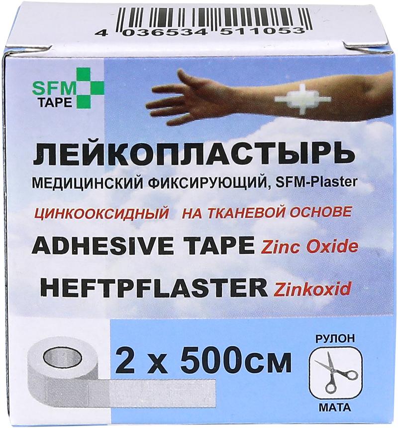 SFM-Plaster Пластырь фиксирующий, 2 см х 500 см, 1 шт, тканевая основа фото