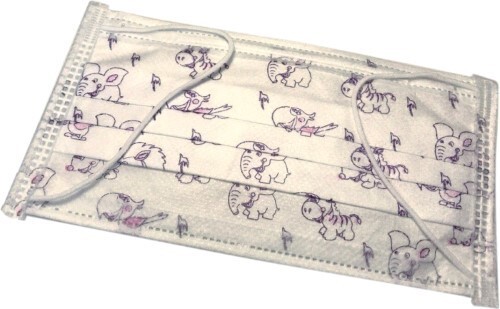 Маска медицинская одноразовая трехслойная на резинке, 10 шт, с рисунком фото