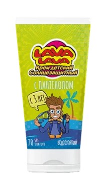 Lava Lava Крем детский солнцезащитный с пантенолом SPF 70, крем солнцезащитный, 50 мл, 1 шт. фото