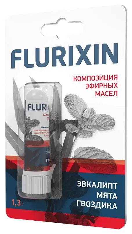 Флюриксин Карандаш для ингаляций, 1.3 г, 1 шт, Композиция эфирных масел фото