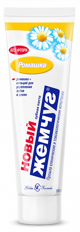 Новый Жемчуг Зубная паста Ромашка, зубная паста, 100 мл, 1 шт. фото
