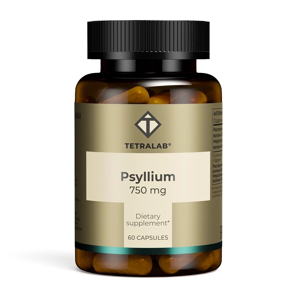 Tetralab Псиллиум, 750 мг, капсулы, 60 шт. фото