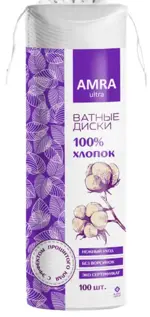 Amra Ultra, ватные диски, 100 шт. фото