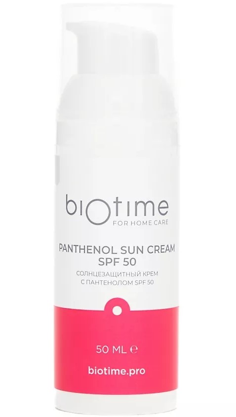 BioTime Крем солнцезащитный для лица и тела SPF 50, крем солнцезащитный, 50 мл, 1 шт, с пантенолом фото