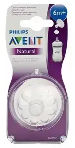 AVENT Natural Соска силиконовая для густых жидкостей, 2 шт, 6+ мес, арт. SCF046/27 (SCF656/27) (80560) фото