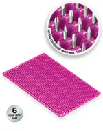 Аппликатор Кузнецова металломагнитный без мягкой подложки, 15 см х 22 см, коврик массажный на мягкой подложке, 1 шт, малинового цвета фото