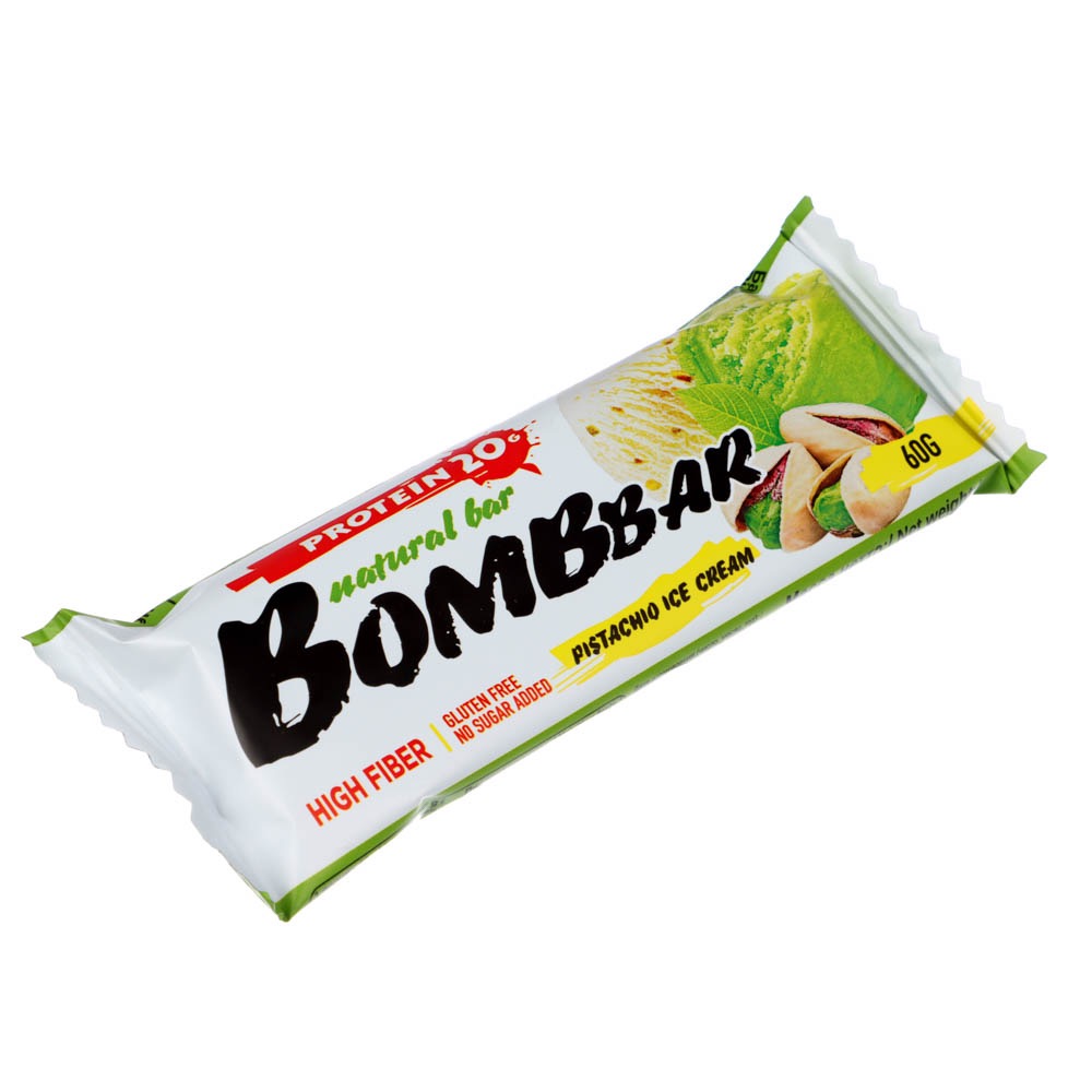 Bombbar Батончик протеиновый, батончик, 60 г, 1 шт, фисташковый пломбир фото