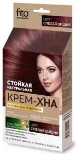 FitoКосметик Крем-Хна Индийская в готовом виде, маска для волос, 50 мл, 1 шт, спелая вишня фото