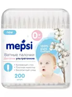 Mepsi ватные палочки детские ультратонкие, ватные палочки, 200 шт. фото