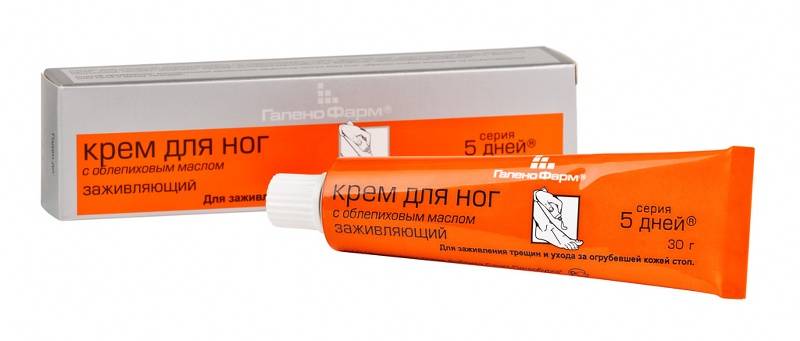 5 дней Крем для ног Заживляющий с облепиховым маслом, крем для ног, 30 г, 1 шт. фото