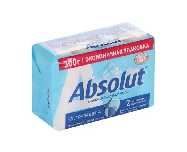 Абсолют Classic Мыло твердое ABS ультразащита, мыло твердое, 75 г, 4 шт. фото