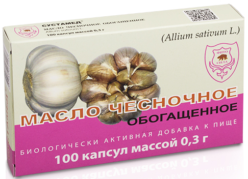 Масло чесночное обогащенное, капсулы, 0.3 г, 100 шт. фото
