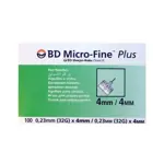 BD Micro-Fine Plus Игла одноразовая к инсулиновому инжектору, игла, 100 шт, 32G(0.23x4)мм фото