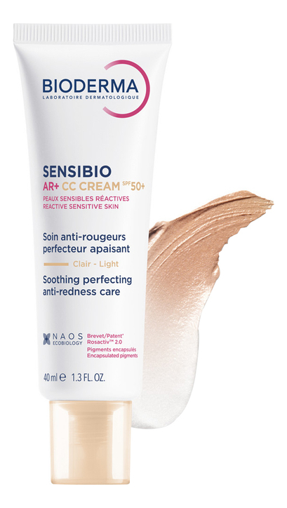 Bioderma Sensibio AR+ Успокаивающий СС крем для чувствительной кожи SPF50+, крем для лица, 40 мл, 1 шт. фото