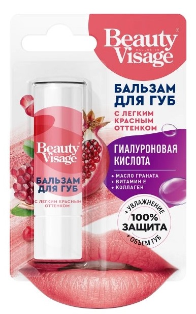 Beauty Visage Бальзам для губ с легким красным оттенком, бальзам для губ, 3.6 г, 1 шт. фото