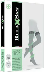 Relaxsan Stay-up Microfiber 140 den Чулки компрессионные с микрофиброй 1 класс компрессии, р. 4(XL), пара, 1 шт, черного цвета, арт. 870М (18-22 mm Hg) фото