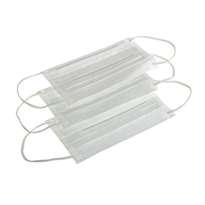 Маска медицинская классик Latio, 3 шт, 3-слойный(ая) на резинках фото