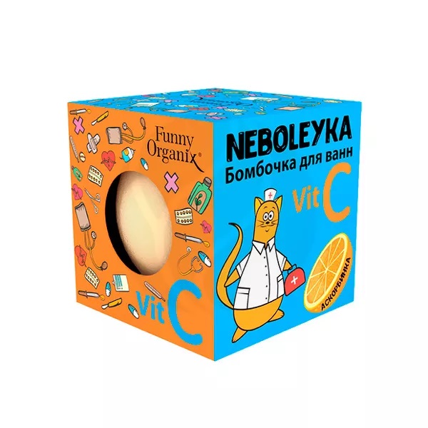 Funny Organix Neboleyka Бомбочка для ванн, соль для ванн, 140 г, 1 шт. фото