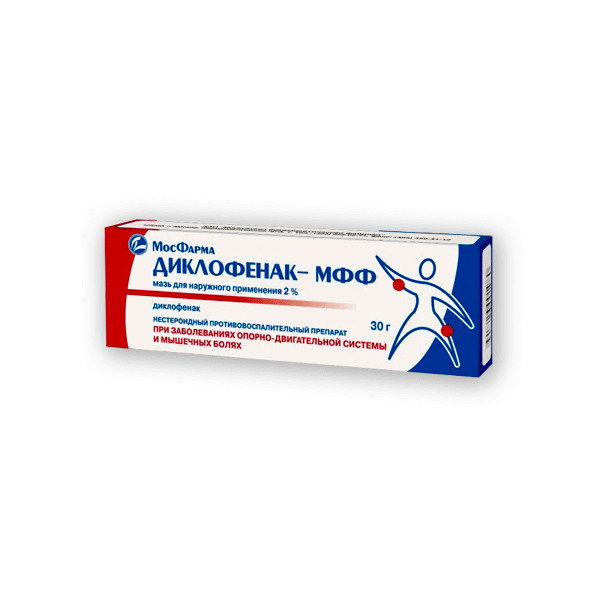Диклофенак-МФФ, 2%, мазь для наружного применения, 30 г, 1 шт. фото