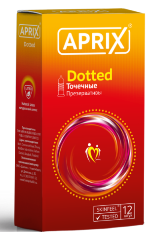 Aprix Dotted презервативы, презерватив, 12 шт, с точками фото