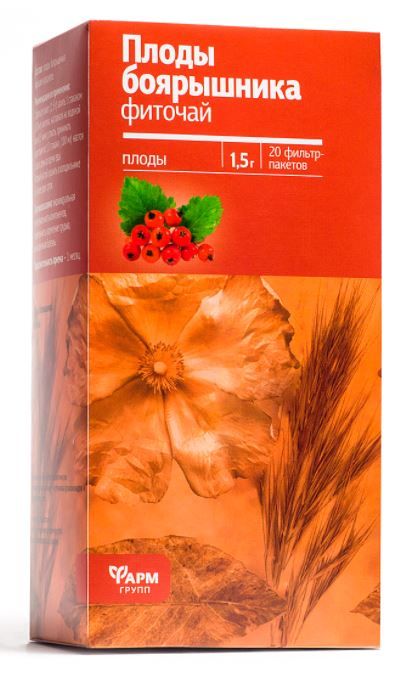 Боярышника плоды, фиточай, 1.5 г, 20 шт. фото
